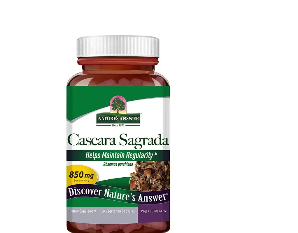 cascara sagrada 850 mg natures answer bottle.webp