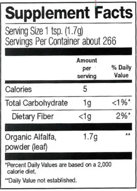 Alfalfa_powder_organic_Frontier_Coop_nutrition_label.webp