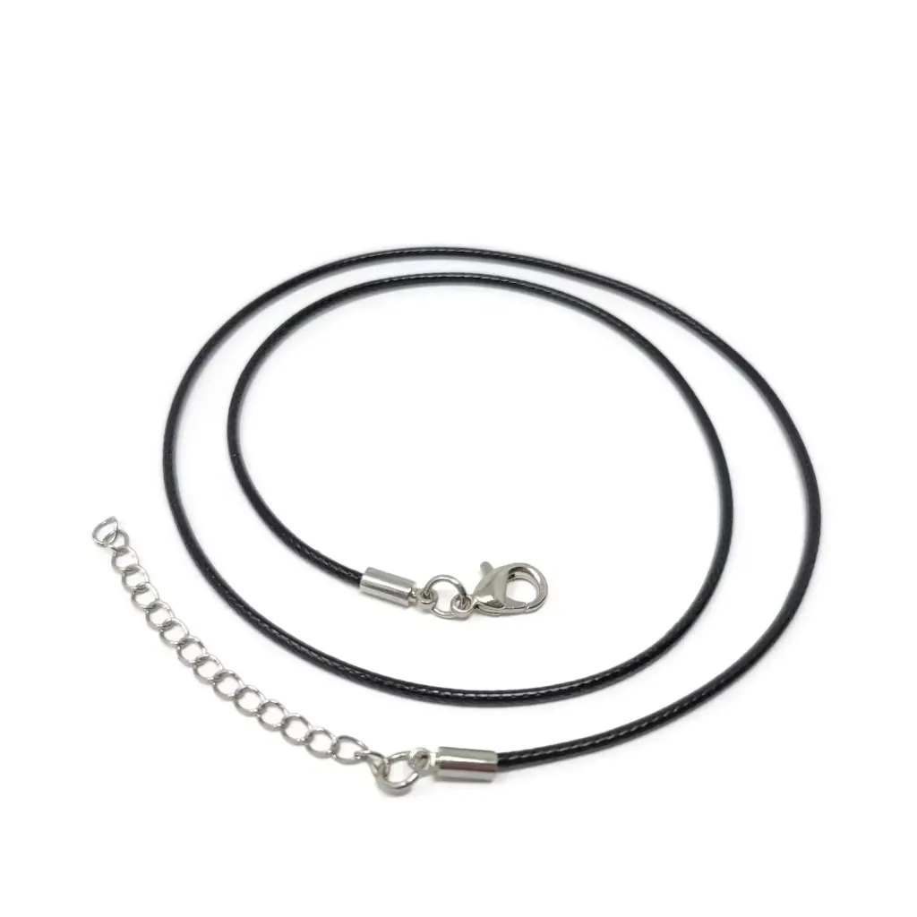 Cord necklace 18 in black