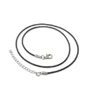 Cord necklace 18 in black
